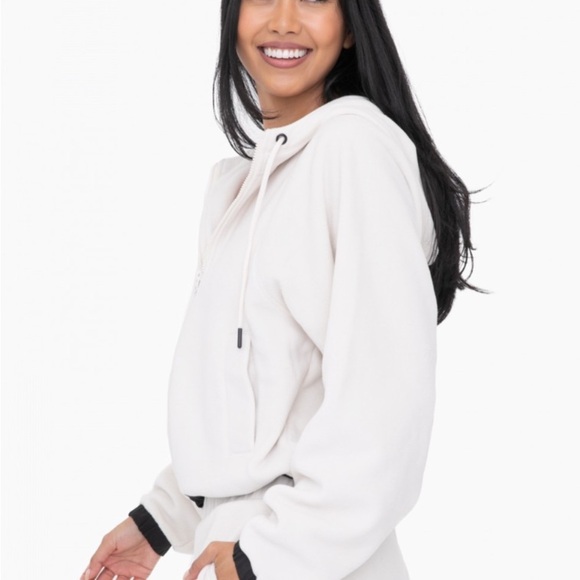 Mono B Cream Zip-Up Hoodie - Picture 3 of 9